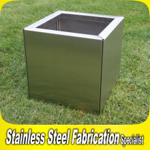 Square Planter Pot Stainless Steel Garden Flower Pot